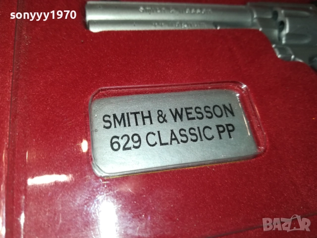 SMITH & WESSON-МЕТАЛЕН РЕВОЛВЕР ВНОС GERMANY 0709251057LCHERY, снимка 5 - Колекции - 51631049