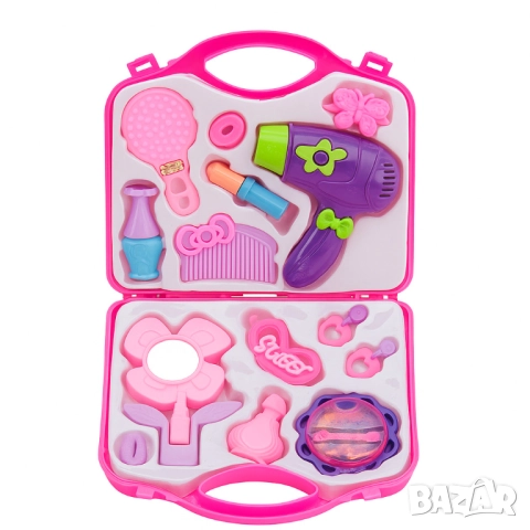 Детски козметичен комплект в куфарче, снимка 6 - Кукли - 52054253