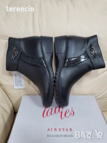Нови черни дамски боти - 40 номер, снимка 4 - Дамски боти - 52623545