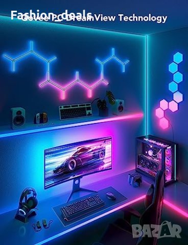 Нова геймърска светлина за монитор LED подсветка за 24-26-инчов компютър, снимка 5 - Други - 41743892