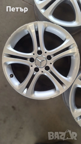 ОРИГИНАЛНИ АЛУМИНИЕВИ ДЖАНТИ МЕРЦЕДЕС В КЛАСА -5x112х66.6-17цола, снимка 2 - Гуми и джанти - 53176478
