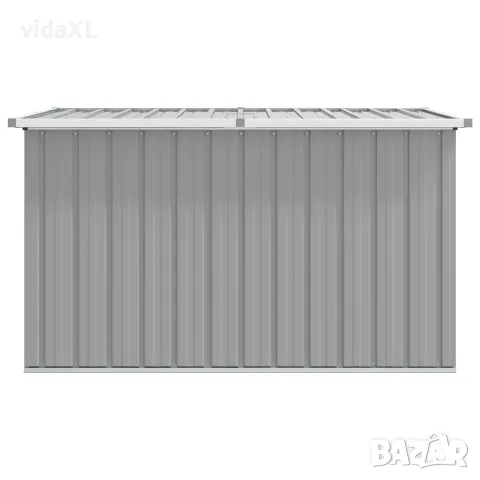 vidaXL Градински сандък за съхранение, сив, 150x101x91 см, снимка 5 - Ракли - 56147657