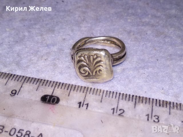 КРАСИВ АРТ НУВО СРЕБЪРЕН ПРЪСТЕН ВИСОКА ПРОБА СРЕБРО Стара ИЗЯЩНА РЪЧНА МАЙСТОРСКА ИЗРАБОТКА 38536, снимка 10 - Антикварни и старинни предмети - 41450892