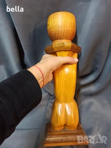 ДЪРВЕНА ПЛАСТИКА(И ПОСТАВКА) ЖЕНА , снимка 4 - Антикварни и старинни предмети - 47634652