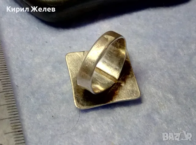 СТИЛЕН ВИНТИДЖ АРТ ДИЗАЙН СРЕБЪРЕН ПРЪСТЕН СРЕБРО 925 ДИЗАЙНЕРСКА РЪЧНА ИЗРАБОТКА 41084, снимка 7 - Пръстени - 50421517
