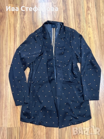 Ново без закопчаване разкошно кукленско  дамско елегантно сатен сатенено сако на точки , снимка 8 - Сака - 51778932