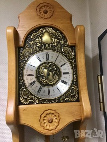 Стар Немски стенен часовник SBS Feintechnik, снимка 2 - Антикварни и старинни предмети - 34816465