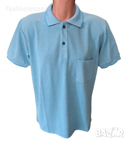 Мъжка тениска с яка и джоб - код 868, снимка 1 - Тениски - 40349228