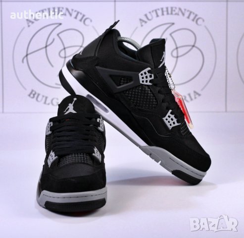 Nike Jordan Retro 4 PSG, Pure Money, Black Canvas Мъжки Дамски Маратонки, снимка 4 - Спортни обувки - 39215036