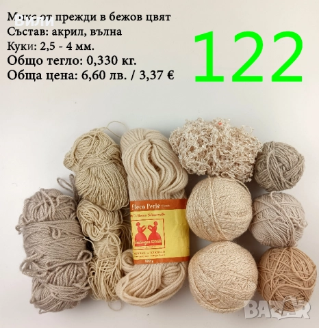 Евтини прежди в малки количества - нови и остатъци, снимка 7 - Други - 52042357