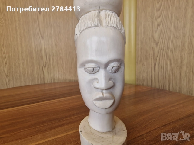 статуетка от слонова кост 22 см 938 гр. Разпродажба, снимка 2 - Статуетки - 52077737