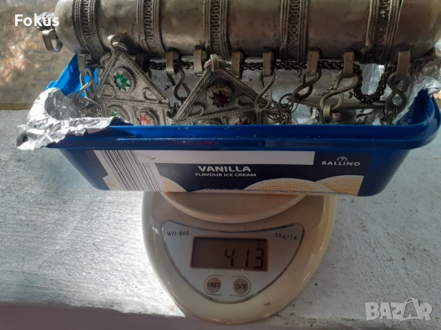 Огромен възрожденски османски накит муска трепка сачан, снимка 7 - Антикварни и старинни предмети - 51195377