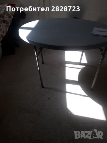 Маса,сива,пластмасова,гръцка, снимка 2 - Градински мебели, декорация  - 34356336