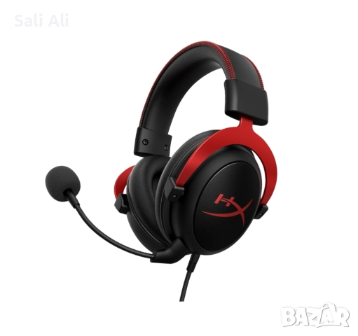 HyperX Cloud II геймърски слушалки червено черно PC PS4 Xbox