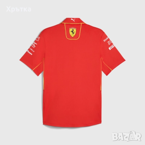 Puma Scuderia Ferrari F1 Team Pro - Оригинална мъжка тениска с яка, снимка 2 - Тениски - 52666342