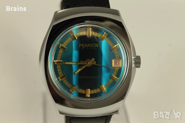 1960's НОВ Швейцарски Часовник PEARSON De Luxe, снимка 4 - Мъжки - 52307483