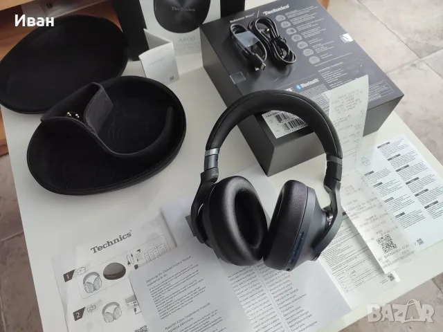 Technics EAH-A800E-K – с гаранция, пълен комплект, без забележки, снимка 2 - Bluetooth слушалки - 56084384