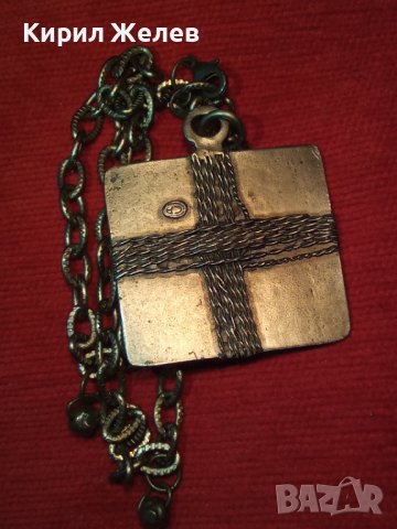 МАРКОВ МАСИВЕН БРОНЗОВ ЗЛАТИСТ МЕДАЛЬОН АРТ ИЗРАБОТКА с ВЕРИЖКА 12379