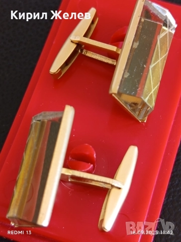 Винтидж позлатени ръкавели ботанели СССР редки перфектно състояние за КОЛЕКЦИЯ 51329, снимка 3 - Колекции - 51730511