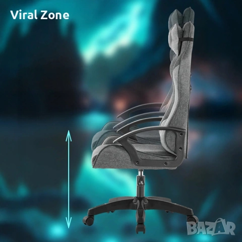 Ергономичен геймърски офис стол с лумбална и шийна опора , снимка 6 - Столове - 53091986