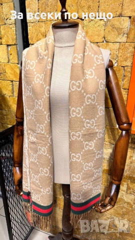 Burberry🔝Hermes🔝Gucci Шал С 2 Лица 100% Кашмир - Налични Различни Цветове Код SK370, снимка 10 - Шалове - 52853929