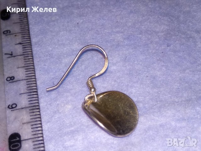 ЕЛЕГАНТНА ШИКОЗНА СНЕЖНОБЯЛА ЛЪСКАВА СРЕБЪРНА АРТ ОБЕЦА ПОЛИРАНО СРЕБРО 925 ПРОБА РЪЧНА РАБОТА 38752, снимка 10 - Обеци - 41741069