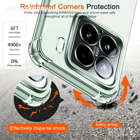 Прозрачен Силиконов Удароустойчив Кейс за Xiaomi 15, снимка 3 - Калъфи, кейсове - 49978366