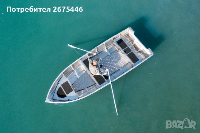 Алуминиевa рибарска лодкa 4.7м идеална за риболов, снимка 1 - Воден транспорт - 41393887