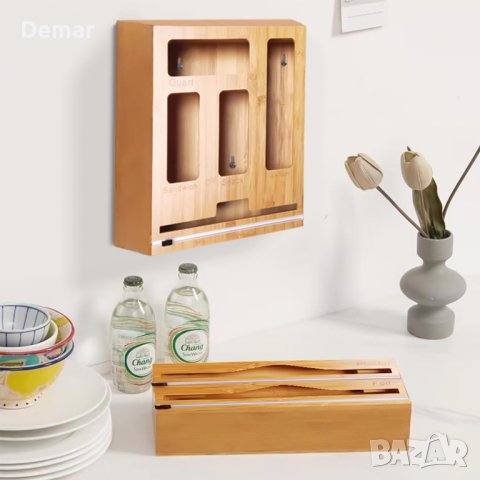 Органайзер за съхранение на торбички за прозрачно фолио и нож 5 в 1 , снимка 2 - Органайзери - 41804954