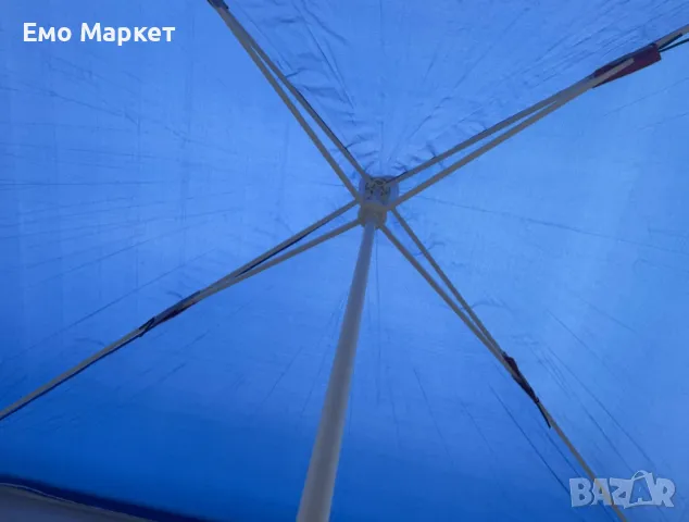 Плажен чадър – Ø2.40 м, височина 2.70 м, снимка 7 - Градински мебели, декорация  - 50029778
