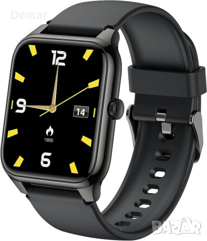 Черен смарт часовник Seiconer 1,78" Retina AMOLED дисплей водоустойчив, снимка 1 - Смарт часовници - 41805860
