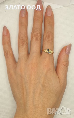 Златни пръстени с сапфири, рубини и диаманти- 18К, снимка 12 - Пръстени - 39790245