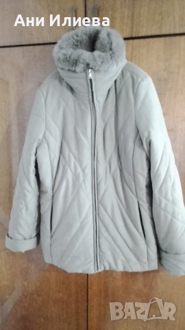 Военно зелено дамско яке с естествен косъм , снимка 5 - Якета - 39362573