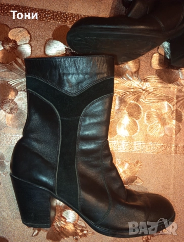 Нови Дамски Боти Изцяло от Естествена Кожа и Велур 38 , снимка 14 - Дамски боти - 52980436