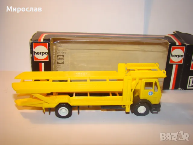 HERPA H0 1/87 MERCEDES АВТОВОЗ КАМИОН МОДЕЛ КОЛИЧКА, снимка 4 - Колекции - 48408564