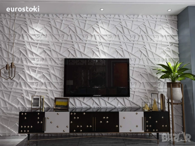 Art3d стенни панели с ивици 50 x 50см (опаковка от 12бр), 3 м², бели Изработен от превъзходно матово, снимка 7 - Облицовки - 52030252