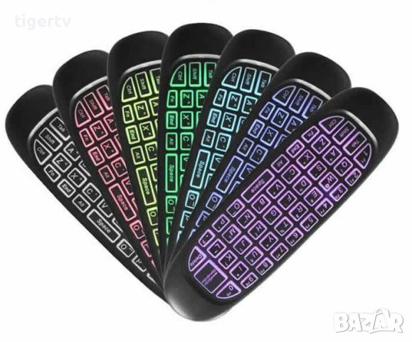 Дистанционно с мишка и клавиатура С120 BACKLIGHT li-Ion батерия за компютър, Mini PC и TV BOX, снимка 3 - Дистанционни - 42170312