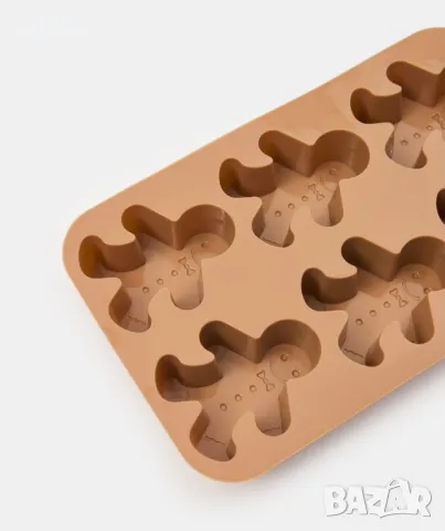 6 джинджифилово човече човечета дълбок силиконов молд форма фондан гипс свещ сапун шоколад декор, снимка 6 - Форми - 48360131