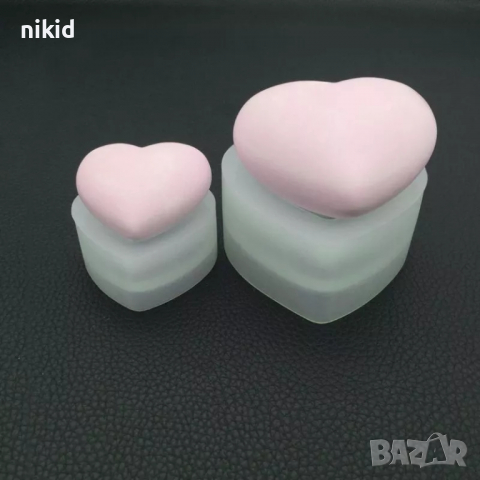 3D Заоблено сърце 3 размера силиконов молд форма декор фондан шоколад свещ гипс сапун калъп смола, снимка 10 - Форми - 34719117