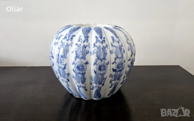 Много красива, голяма ваза / гърне с форма на диня., снимка 3 - Други ценни предмети - 50263824