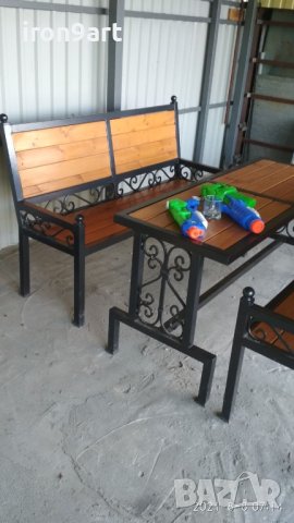 маси , пейки и столове от ковано желязо, снимка 3 - Други - 40346178