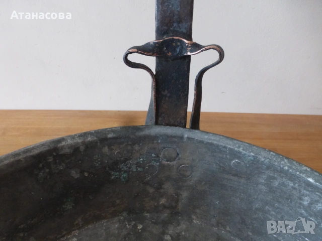 Стар меден тиган с надпис 1933 г, снимка 11 - Антикварни и старинни предмети - 53735868
