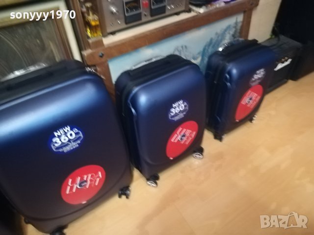 КУФАРИ 4 БРОЯ С КОЛЕЛЦА-ТВЪРДИ СТРАНИЦИ 1108231815, снимка 2 - Куфари - 41828480