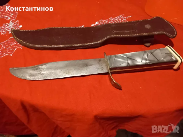 Сопотски нож с кожена кания, снимка 6 - Антикварни и старинни предмети - 55729507