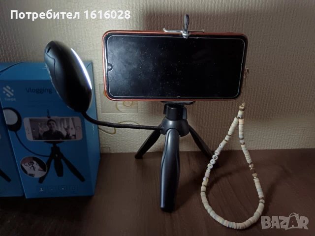 LED Vlogging Tripod - Статив за влогове с лед осветление., снимка 5 - Селфи стикове, аксесоари - 50676216
