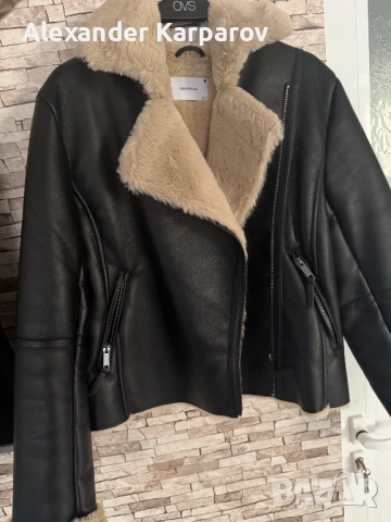 Reserved дамско biker яке с пух - отлично състояние