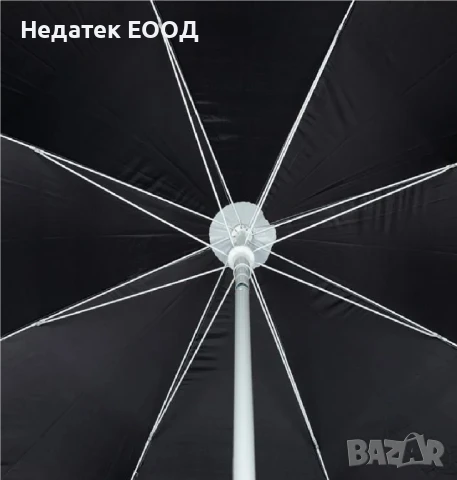 Плажен чадър с метална рамка, UPF 50+, Ø1.80 м., снимка 2 - Други - 50454211