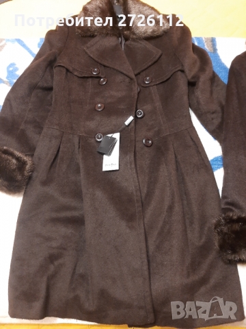 Зимни дамски дебели подплатени палта идеални за зимния сезон чисто нови, снимка 1 - Палта, манта - 36036156