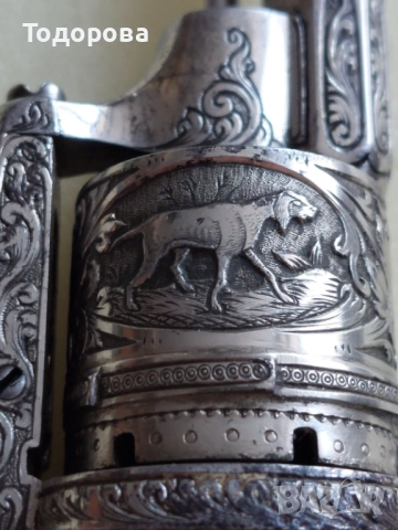 Прекрасно старо револверче с уникално красива гравюра,револвер,пищов, ятаган, сабя, 1 960 лв, снимка 7 - Антикварни и старинни предмети - 52093652