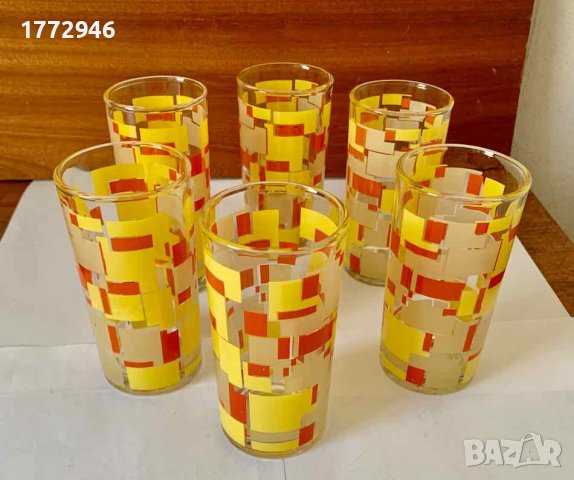 Арт стъклени чаши 250 мл, 6 броя